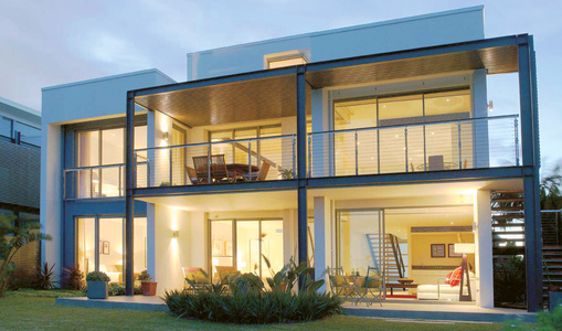 house back beach home eveing
